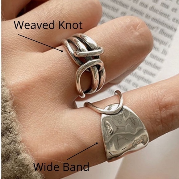 NEW 925 Sterling Silver Open Knot Ring Resizable - Picture 9 of 12